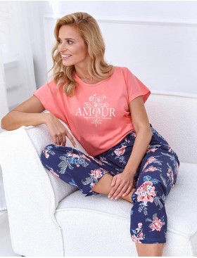 Женская пижама с брюками Taro 2884/2930 JOYCE, Цвет: синий/розовый, Размеры: S