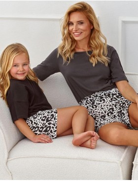 Пижама женская с шортами Taro 2885 NAOMI графит/белый, Цвет: графит/белый, Размеры: XL, изображение 3