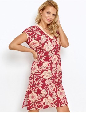 Ночная сорочка с коротким рукавом Taro 2890/2926 BLOSSOM, Цвет: бордовый, Размеры: S