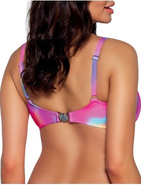 Верх купальника на тонком поролоне Ava SK163 U Pastel Tie Dye, Цвет: розовый микс, Размеры: 90I, изображение 2