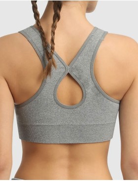 Спортивный бюстгальтер без застежки Dim SPORT 0BV8 серая галька, Цвет: серая галька, Размеры: M, изображение 2