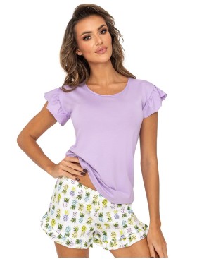 Женская пижама с шортами Donna ANANAS 1/2 VIOLET, Цвет: фиолетовый, Размеры: L