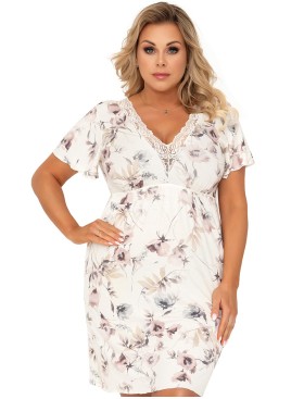 Сорочка с коротким рукавом Donna BELINDA PLUS nightdress, Цвет: экрю, Размеры: 3XL