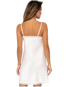 Атласная сорочка на тонких бретелях Donna TIFFANI nightdress EKRU, Цвет: экрю, Размеры: L, изображение 2