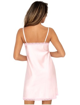 Атласная сорочка на тонких бретелях Donna TIFFANI nightdress PINK, Цвет: розовый, Размеры: L, изображение 2