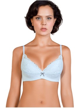 Комплект балконет без косточек и слипы Mioocchi ARLETTE 779696 cielo, Цвет: cielo (голубой), Размеры: 70D, изображение 3