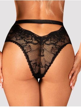 Соблазнительные трусики Obsessive OLVIDIA PANTIES, Цвет: черный, Размеры: XS/S, изображение 2