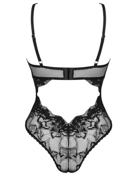 Полупрозрачное боди Obsessive OLVIDIA TEDDY, Цвет: черный, Размеры: XS/S, изображение 5