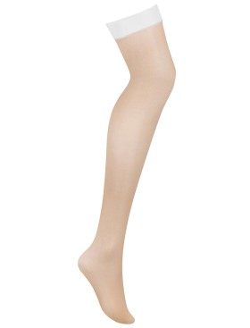 Чулки под пояс Obsessive S 814 WHITE, Цвет: белый, Размеры: S/M, изображение 3