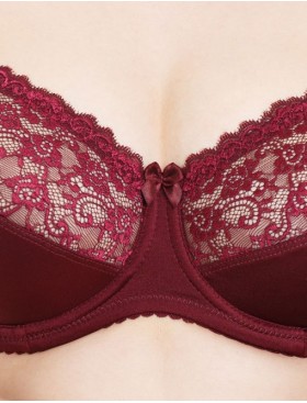 Бюстгальтер мягкий Simona M 912 бордо, Цвет: бордо, Размеры: 75H, изображение 3