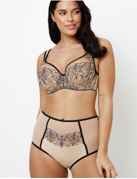 Трусы высокие Subtille LINDA high-waist, Цвет: бежевый+черный, Размеры: M, изображение 3