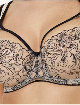 Глубокий бюстгальтер с мягкой чашкой Subtille LINDA soft full cup, Цвет: бежевый+черный, Размеры: 65K, изображение 4