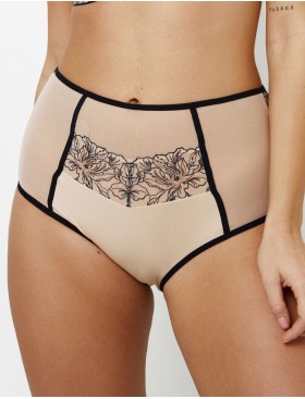 Трусы высокие Subtille LINDA high-waist, Цвет: бежевый+черный, Размеры: M