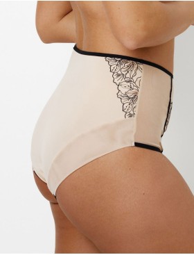 Трусы высокие Subtille LINDA high-waist, Цвет: бежевый+черный, Размеры: M, изображение 2