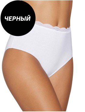Трусы слипы высокие хлопковые Ysabel Mora 19684 MAXI черный, Цвет: черный, Размеры: M