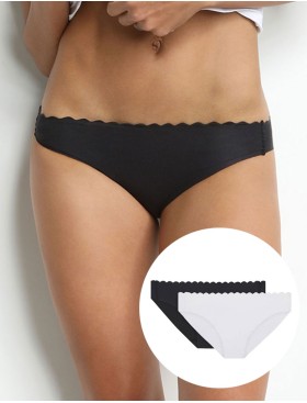 Комплект трусиков из хлопка Dim BODY TOUCH Cotton 04NR (2 шт) черный и белый, Цвет: черный/белый, Размеры: L/XL