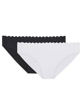 Комплект трусиков из хлопка Dim BODY TOUCH Cotton 04NR (2 шт) черный и белый, Цвет: черный/белый, Размеры: L/XL, изображение 3