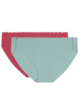 Комплект трусиков из хлопка Dim BODY TOUCH Cotton 04NR (2 шт) розовый и глина, Цвет: розовый/глина, Размеры: XXS/XS, изображение 3