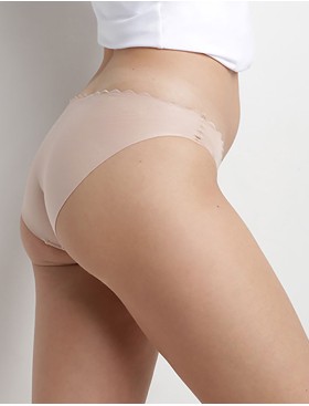 Комплект трусиков из хлопка Dim BODY TOUCH Cotton 04NR (2 шт) телесный и белый, Цвет: телесный/белый, Размеры: S/M, изображение 2