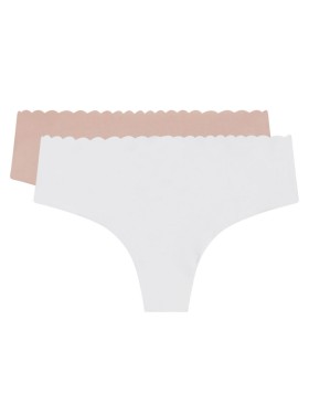 Комплект трусиков из хлопка Dim BODY TOUCH Cotton 05DR (2 шт) телесный и белый, Цвет: телесный/белый, Размеры: L/XL, изображение 3