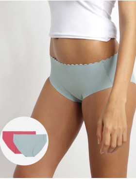 Комплект трусиков из хлопка Dim BODY TOUCH Cotton 05DR (2 шт) розовый и глина, Цвет: розовый/глина, Размеры: XXS/XS