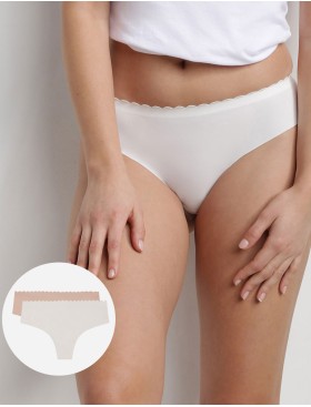 Комплект трусиков Dim BODY TOUCH Microfiber 05DT (2 шт) перламутровый и телесный, Цвет: перламутровый/телесный, Размеры: L/XL