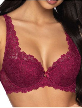 Бюстгальтер балконет тюльпан MAT CARMELA burgund M-053-22, Цвет: бургунди, Размеры: 70I