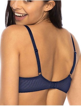Мягкий кружевной бюстгальтер MAT PERCY bezowo-granatowy M-3530-2, Цвет: синий с бежевым, Размеры: 70I, изображение 2