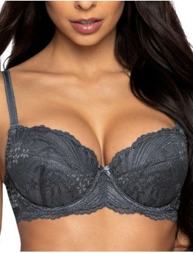 Бюстгальтер балконет с пуш-ап MAT SYBILLA szary M-3525-11, Цвет: серый, Размеры: 65E