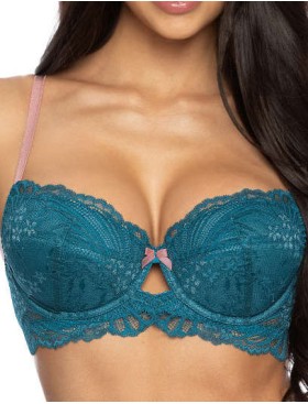 Бюстгальтер балконет с пуш-ап MAT SYBILLA turkus M-3525-11, Цвет: бирюзовый, Размеры: 65E