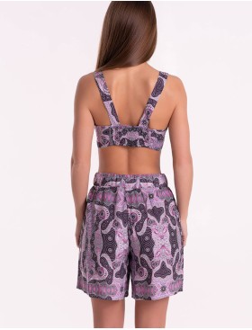 Комплект из вискозы топ и шорты Mia-Mia ALBA 16502, Цвет: cиреневый, Размеры: XS, изображение 5