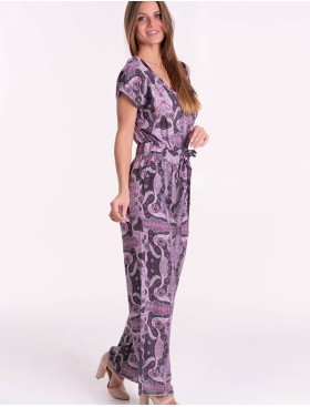 Комбинезон брючный из вискозы Mia-Mia ALBA 16506, Цвет: cиреневый, Размеры: S, изображение 6