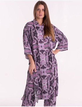 Платье-рубашка из вискозы Mia-Mia ALBA 16509, Цвет: cиреневый, Размеры: S, изображение 4