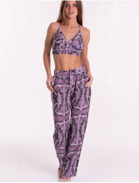 Комплект из вискозы топ и брюки Mia-Mia ALBA 16512, Цвет: cиреневый, Размеры: S, изображение 4