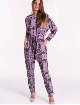 Комбинезон брючный вискоза Mia-Mia ALBA 16516, Цвет: cиреневый, Размеры: S, изображение 4