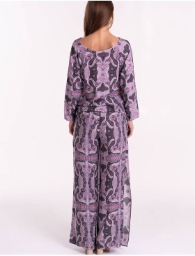 Комплект из вискозы туника и брюки с запахом Mia-Mia ALBA 16517, Цвет: cиреневый, Размеры: S, изображение 7