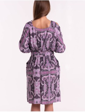 Платье-туника с узором Mia-Mia ALBA 16518, Цвет: cиреневый, Размеры: S, изображение 5