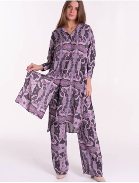 Комплект из вискозы туника и брюки Mia-Mia ALBA 16519, Цвет: cиреневый, Размеры: M, изображение 4