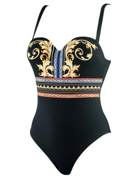 Совместный купальник пуш-ап UNICONF CBI198 V1 ELEGANT CRUISE, Цвет: черный, Размеры: 70C, изображение 4