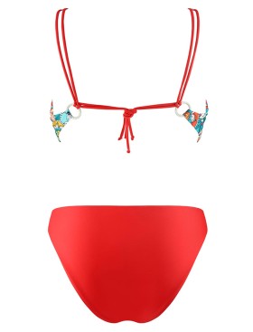 Купальник монокини с цветочным принтом UNICONF CBI227 V2 GARDEN OF DELIGHTS, Цвет: голубой/красный, Размеры: S, изображение 5