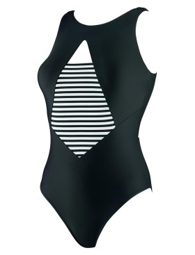 Совместный купальник UNICONF CBI237 V1 SPICY STRIPES, Цвет: черно-белый, Размеры: S, изображение 3