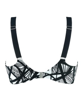 Черно-белый купальный лиф UNICONF CBS208 V1 GRAPHICAL MOOD, Цвет: черно-белый, Размеры: 100C, изображение 5