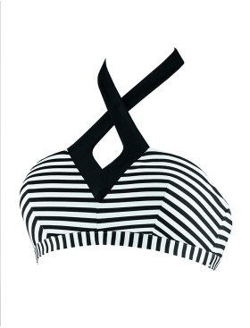 Купальный бюст-бандо в полоску CBS238 V1 SPICY STRIPES, Цвет: черно-белый, Размеры: XL, изображение 4