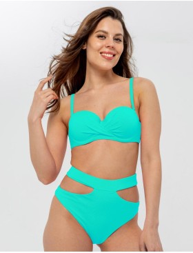 Зеленый купальный бюст-бандо UNICONF CBS242 MNT SPIRIT OF COLOURS, Цвет: мята, Размеры: 70B, изображение 3