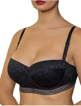 Бюстгальтер балконет пуш-ап Albina L TRIUMPH 6007 черный, Цвет: черный, Размеры: 80B