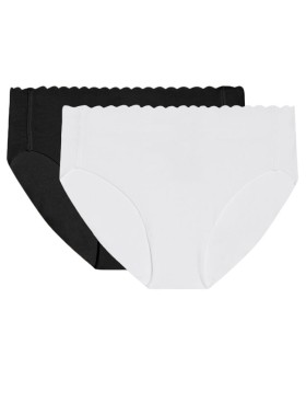 Набор трусов из хлопка Dim BODY TOUCH Cotton 0A6L (2 шт) черный и белый, Цвет: черный/белый, Размеры: XXS/XS, изображение 3