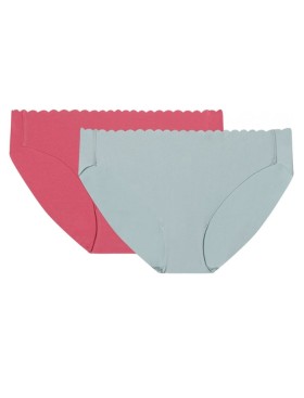 Набор трусов из хлопка Dim BODY TOUCH Cotton 0A6L (2 шт) розовый и глина, Цвет: розовый/глина, Размеры: XXS/XS, изображение 3