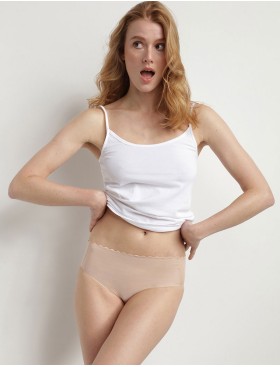 Набор трусов из хлопка Dim BODY TOUCH Cotton 0A6L (2 шт) телесный и белый, Цвет: телесный/белый, Размеры: XXS/XS, изображение 4