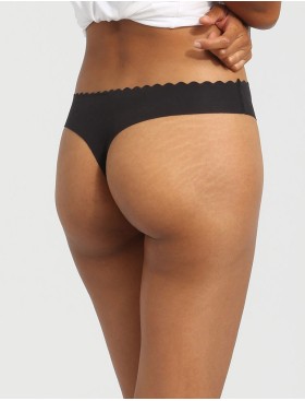 Трусы стринги в наборе (2 шт) хлопок Dim BODY TOUCH Cotton 0A6M черный и белый, Цвет: черный/белый, Размеры: XXS/XS, изображение 2