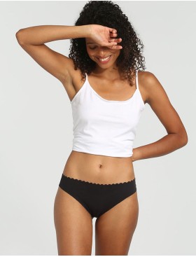 Трусы стринги в наборе (2 шт) хлопок Dim BODY TOUCH Cotton 0A6M черный и белый, Цвет: черный/белый, Размеры: XXS/XS, изображение 4